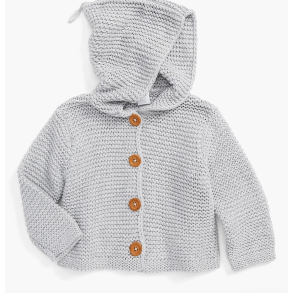 3-month baby Nordstrom Organic Cotton Hooded Cardigan